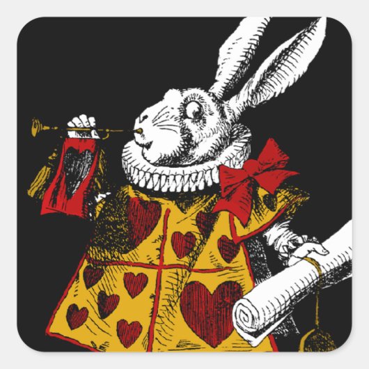 Alice in Wonderland Vierkante Sticker (Voorkant)