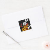 Alice in Wonderland Vierkante Sticker (Envelop)