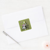 Alice in Wonderland Vierkante Sticker (Envelop)