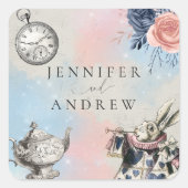  Alice in Wonderland Vierkante Sticker (Voorkant)