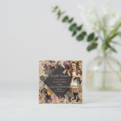 Alice in Wonderland Vierkante Visitekaartje (Staand voorkant)