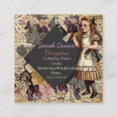 Alice in Wonderland Vierkante Visitekaartje (Voorkant)