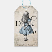 Alice in Wonderland Vines Drink Me Gift Label Cadeaulabel (Voorkant)