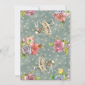 Alice in Wonderland Vintage 1e verjaardag Kaart (Achterkant)