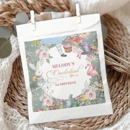 Alice in Wonderland Vintage 1st birthday Bedankzakje