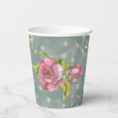 Alice in Wonderland Vintage 1st birthday Papieren Bekers (Achterkant)