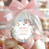 Alice in Wonderland Vintage 1st birthday Ronde Sticker