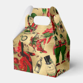 Alice in Wonderland Vintage Christmas Gold Foil Bedankdoosjes (Achterkant)