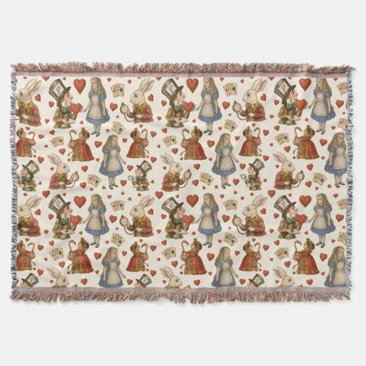 Alice in Wonderland Vintage Deken (Voorkant)