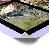 Alice in Wonderland Vintage Poster set van 6 Afbee (Hoek)