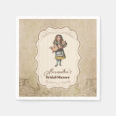 Alice In Wonderland Vintage Verhaal Bruidsdiner Servet (Voorkant)