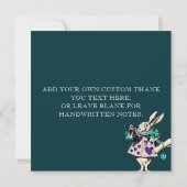 Alice in Wonderland Vintage Wedding Bedankkaart (Achterkant)