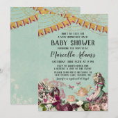 Alice in Wonderland Virtual Baby shower Kaart (Voorkant / Achterkant)