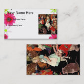 Alice in Wonderland Visitekaartje (Voorkant / Achterkant)