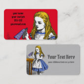 Alice in Wonderland Visitekaartje (Voorkant / Achterkant)