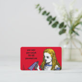 Alice in Wonderland Visitekaartje (Staand voorkant)