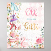 Alice in Wonderland, vogelkaarten en cadeaubonnen Poster (Voorkant)