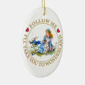 Alice in Wonderland - volg me Keramisch Ornament (Rechts)
