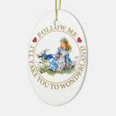 Alice in Wonderland - volg me Keramisch Ornament (Links)