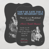 Alice in Wonderland vrijgezellenfeest, aangepast v Kaart (Voorkant / Achterkant)