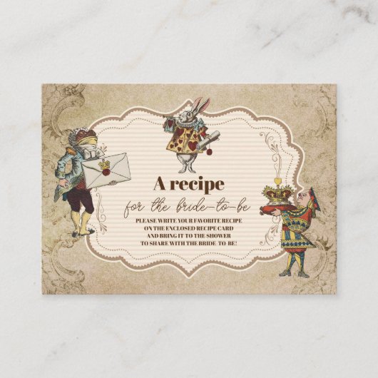 Alice in Wonderland  Vrijgezellenfeest Informatiekaartje (Voorkant)