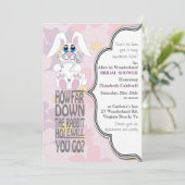 Alice in Wonderland Vrijgezellenfeest Kaart (Staand voorkant)