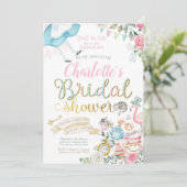 Alice in Wonderland Vrijgezellenfeest Kaart (Staand voorkant)