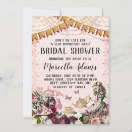 Alice in Wonderland Vrijgezellenfeest Kaart