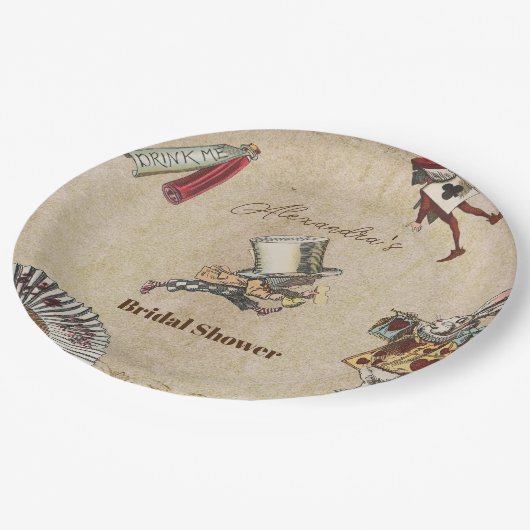 Alice in Wonderland  Vrijgezellenfeest Papieren Bordje (Gekanteld)
