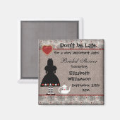 Alice in Wonderland Vrijgezellenfeest Save the Dat Magneet (Voorkant / Achterkant)