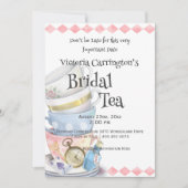 Alice in Wonderland Vrijgezellenfeest Tea Invitati Kaart (Voorkant)