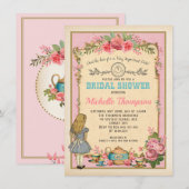  Alice in Wonderland Vrijgezellenfeest Tea Kaart (Voorkant / Achterkant)