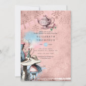 Alice in Wonderland Vrijgezellenfeest Tea Party Kaart (Voorkant)