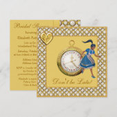 Alice in Wonderland Vrijgezellenfeest Tea Party Kaart (Voorkant / Achterkant)