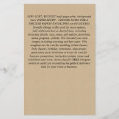 Alice in Wonderland Vrijgezellenfeest Tea Party no Flyer (Achterkant)