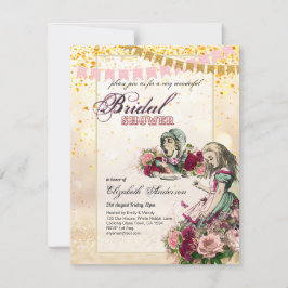 Alice in Wonderland Vrijgezellenfeest Tea Party no Kaart