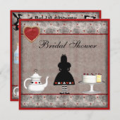 Alice in Wonderland Vrijgezellenfeest Tea Party no Kaart (Voorkant / Achterkant)