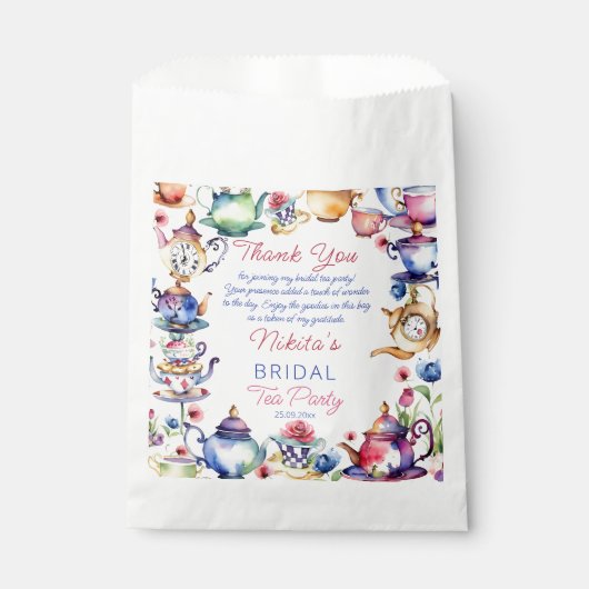 Alice in wonderland vrijgezellenfeest theefeest gu bedankzakje (Voorkant)