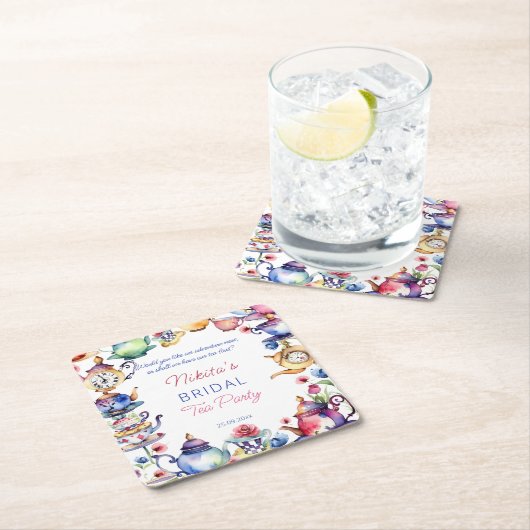 Alice in wonderland vrijgezellenfeest theefeest gu kartonnen onderzetters (Insitu)