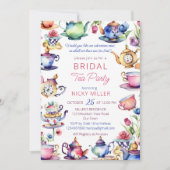 Alice in wonderland vrijgezellenfeest theefeest kaart (Voorkant)