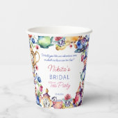 Alice in wonderland vrijgezellenfeest theefeest papieren bekers (Achterkant)