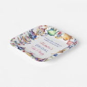 Alice in wonderland vrijgezellenfeest theefeest papieren bordje (Gebogen)