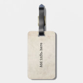 Alice in Wonderland W/Flamingo Adventure Quote Bagagelabel (Achterkant verticaal)