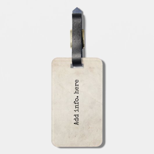 Alice in Wonderland W/Flamingo Adventure Quote Bagagelabel (Achterkant verticaal)