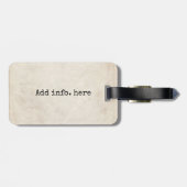 Alice in Wonderland W/Flamingo Adventure Quote Bagagelabel (Achterkant horizontaal)