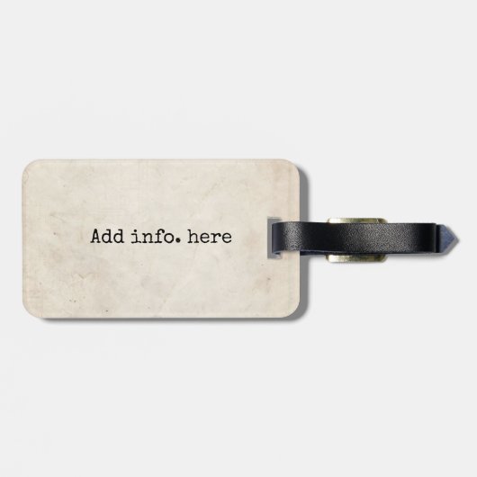 Alice in Wonderland W/Flamingo Adventure Quote Bagagelabel (Achterkant horizontaal)