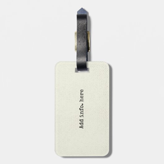 Alice in Wonderland W/Flamingo Adventure Quote Bagagelabel (Achterkant verticaal)