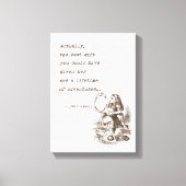 Alice in Wonderland W/Flamingo Adventure Quote Canvas Afdruk (Voorkant)