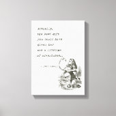 Alice in Wonderland W/Flamingo Adventure Quote Canvas Afdruk (Voorkant)