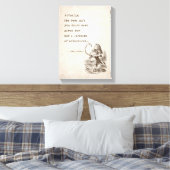 Alice in Wonderland W/Flamingo Adventure Quote Canvas Afdruk (Insitu (Slaapkamer))